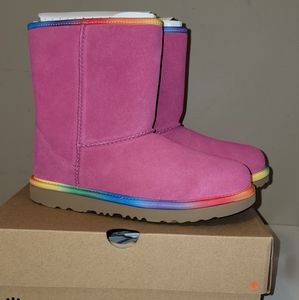 Ugg Pink Rainbow Boots Kids Size 5